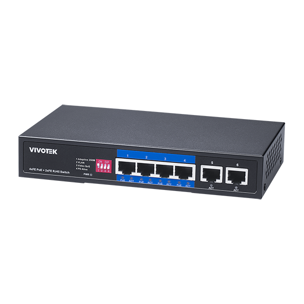 Switch 4 port POE 2 port uplink Vivotek AW-FET-060P-060